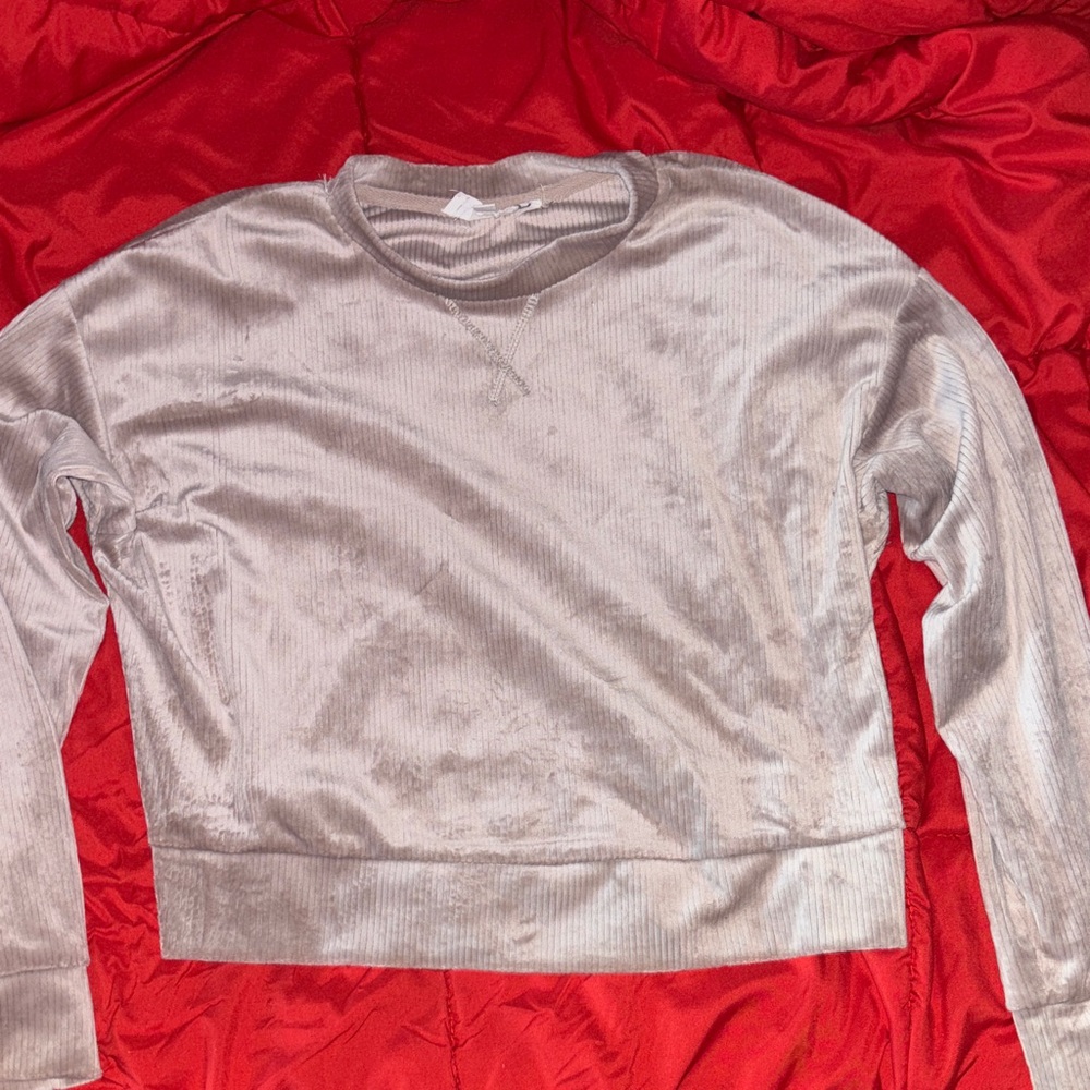 Hippie Rose Cream Velvet Top